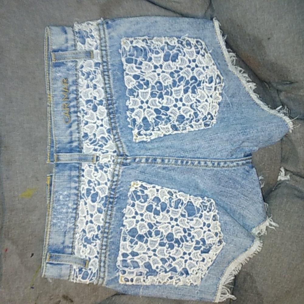 🤎💜🖤Carmar denim shorts very Unique. - Picture 2 of 5